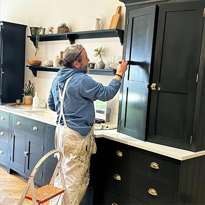 David Painting Handmade Kitchens of Christchurch Showroom